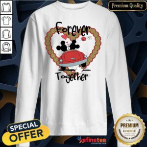 Premium Mickey Mouse And Minnie Mouse Forever Together Valentine Day Sweatshirt - Design By Refinetee.com