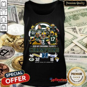 Pretty 2020 NFC Divisional Playoffs Champions Packers 32 Rams 18 Tank Top