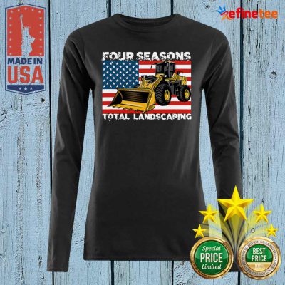 Pretty Four Season Total Landscaping American Flag Long-sleeved