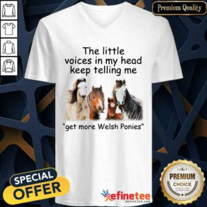Pretty The Little Voices In My Head Keep Telling Me Get More Welsh Ponies Horses V-neck - Design By Refinetee.com