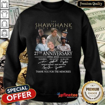 Pro The Shawshank Redemption 27th Anniversary Thank You For The Memories Signatures Sweatshirt