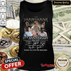 Pro The Shawshank Redemption 27th Anniversary Thank You For The Memories Signatures Tank Top