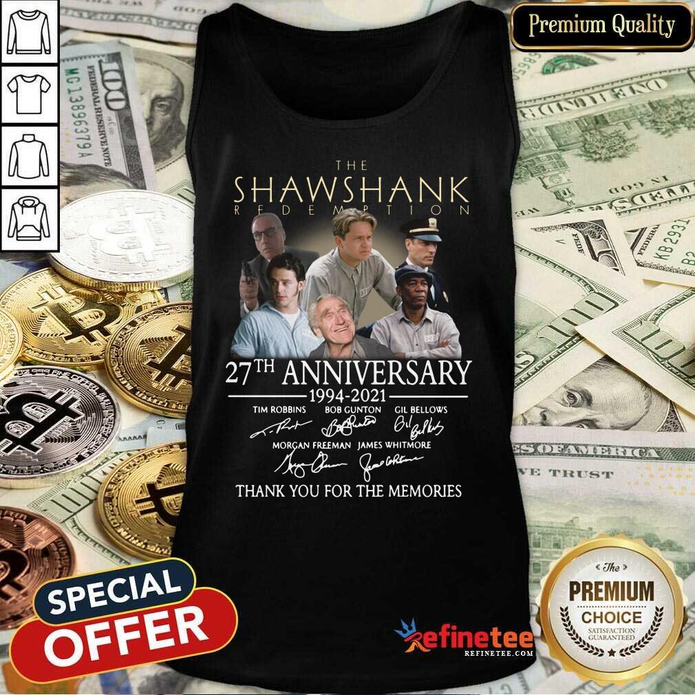 Pro The Shawshank Redemption 27th Anniversary Thank You For The Memories Signatures Tank Top Pro The Shawshank Redemption 27th Anniversary Thank You For The Memories Signatures Tank Top