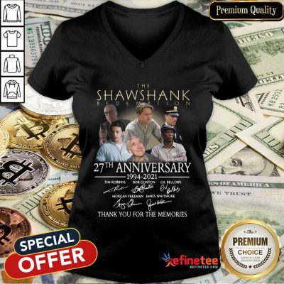 Pro The Shawshank Redemption 27th Anniversary Thank You For The Memories Signatures V-neck