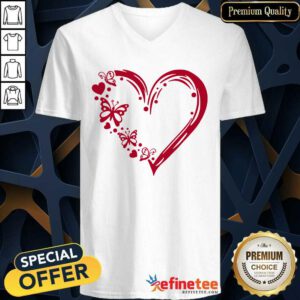 Super Nice I Like Butterfly Hearts V-neck - Design By Refinetee.com
