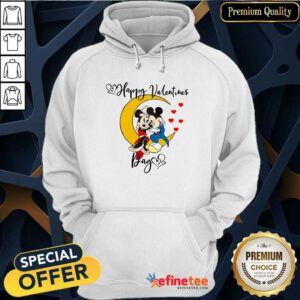 Super Nice Mickey Mouse And Minnie Mouse Happy Valentines Day Valentine’s Day Hoodie - Design By Refinetee.com