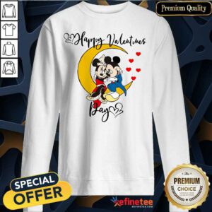 Super Nice Mickey Mouse And Minnie Mouse Happy Valentines Day Valentine’s Day Sweatshirt - Design By Refinetee.com
