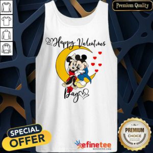 Super Nice Mickey Mouse And Minnie Mouse Happy Valentines Day Valentine’s Day Tank Top - Design By Refinetee.com