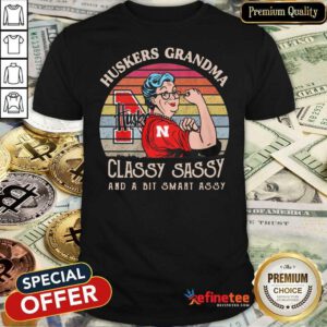 Super Nice Nebraska Cornhuskers Grandma Classy Sassy And A Smart Assy Vintage Shirt - Design By Refinetee.com