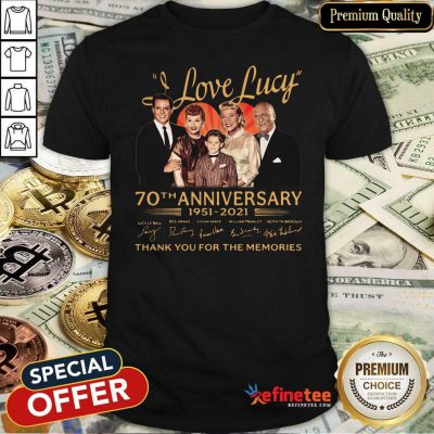 Top I Love Lucky 70th Anniversary Thank You For The Memories Signatures Shirt