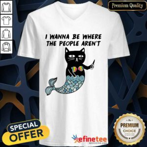 Top I Wanna Be Where The People Aren’t Cat Fish V-neck