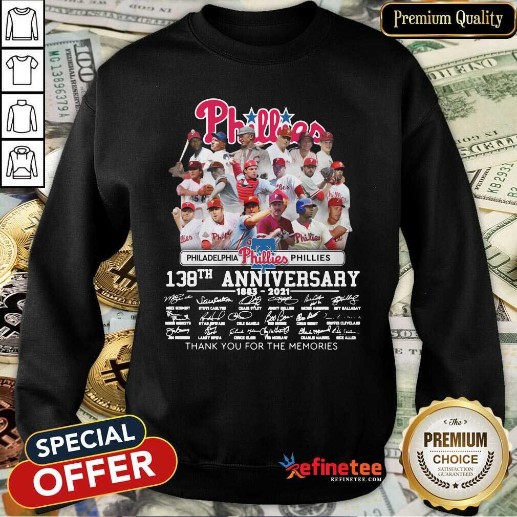 Top Philadelphia Phillies 138th Anniversary Thank You For The Memories Signatures Sweatshirt - Design By Refinetee.com Philadelphia Phillies 138th Anniversary Thank You For The Memories Signatures Sweatshirt - Design By Refinetee.com