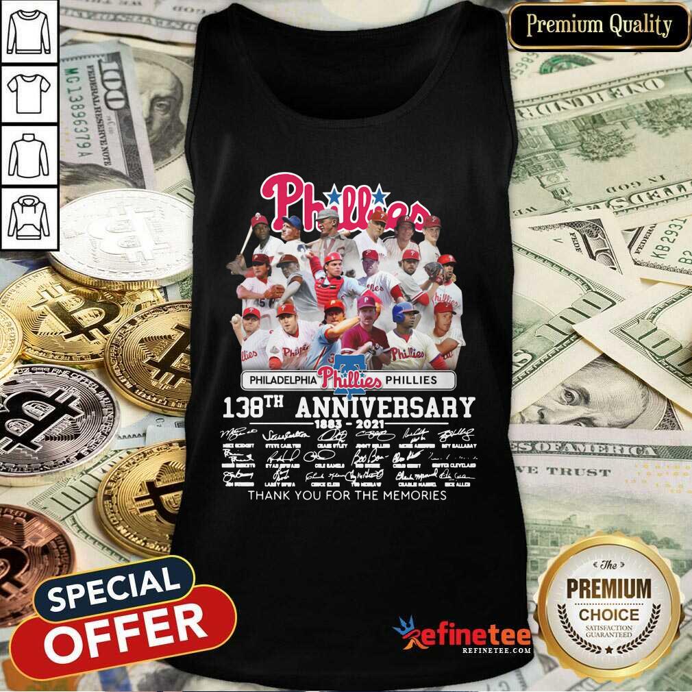 Top Philadelphia Phillies 138th Anniversary Thank You For The aMemories Signatures Tank Top - Design By Refinetee.com Philadelphia Phillies 138th Anniversary Thank You For The aMemories Signatures Tank Top - Design By Refinetee.com