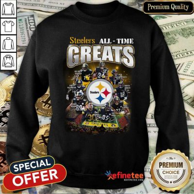 Wonderful Pittsburgh Steelers All Time Greats Signatures Sweatshirt - Design By Refinetee.com