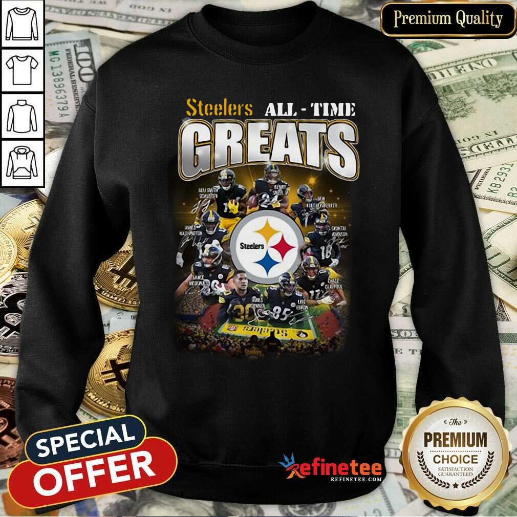 Wonderful Pittsburgh Steelers All Time Greats Signatures Sweatshirt - Design By Refinetee.com Pittsburgh Steelers All Time Greats Signatures Sweatshirt - Design By Refinetee.com