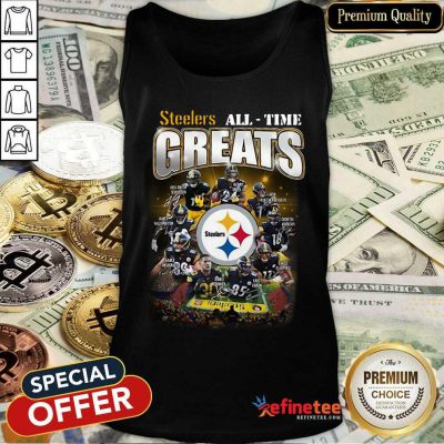 Wonderful Pittsburgh Steelers All Time Greats Signatures Tank Top - Design By Refinetee.com