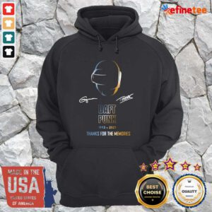 Attractive Daft Punk 1993 2021 Thanks For The Memories Signature Hoodie