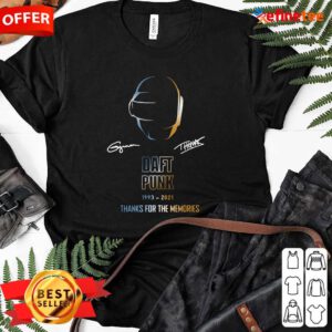 Attractive Daft Punk 1993 2021 Thanks For The Memories Signature Ladies-tee