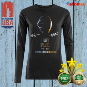 Attractive Daft Punk 1993 2021 Thanks For The Memories Signature Long-sleveed