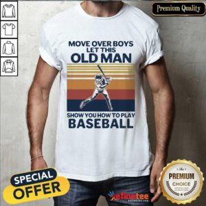 Awesome Old Man Play Baseball Vintage Shirt