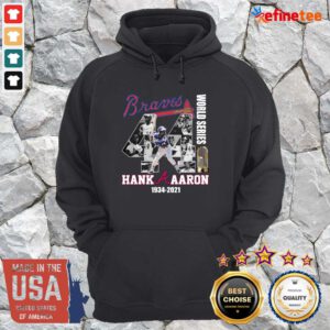 Cute 44 Henry Hank Aaron Atlanta Braves World Series 1934 2021 Signatures Hoodie