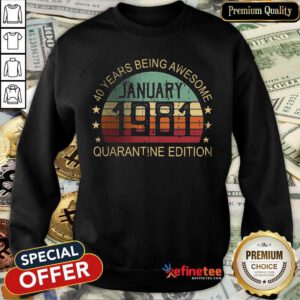 Excellent Quarantine Edition January 1981 Sweatshirt