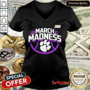 Funny Clemson Tigers 2021 NCAA Mens March Madness V-neck