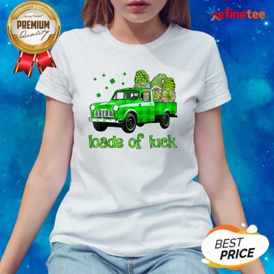 Gnomes Truck Loads Of Luck St Patrick's Day Ladies-tee