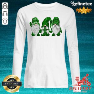 Green Three Gnomes St Patrick's Day Long-sleveed