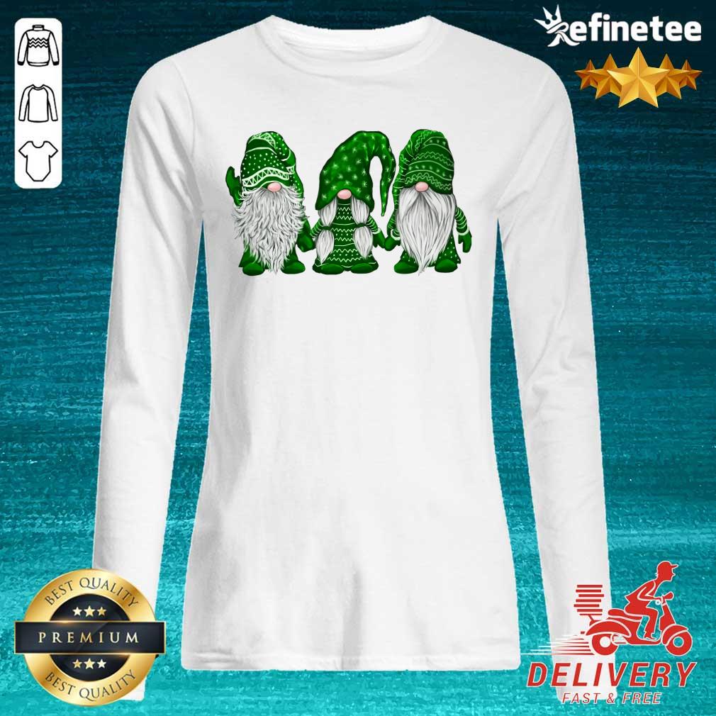 Green Three Gnomes St Patrick's Day Long-sleveed Green Three Gnomes St Patrick's Day Long-sleveed