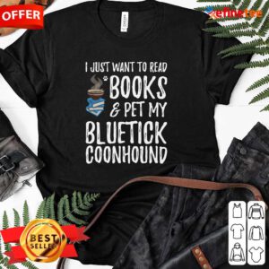 Happy Bluetick Coonhound Avid Book Reader T Shirt Of Dog Mom Ladies-tee