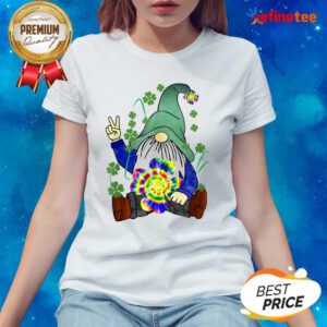Hippie Gnome Happy St Patrick’s Day Ladies-tee