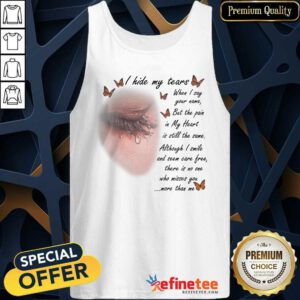 Hot I Hide My Tears Butterfly Wonderful Tank Top