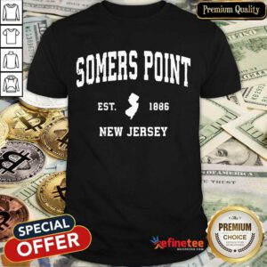 Hot Somers Point New Jersey NJ Vintage Athletic Sports Shirt
