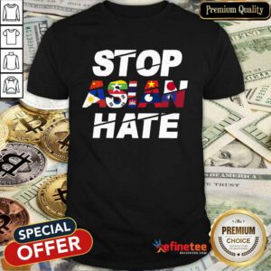 Hot Stop Asian Hate Flag Wonderful Shirt