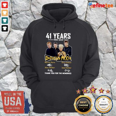 Nice 41 Years 1980 2021 D P CH MOD Thank You For The Memories Signatures Hoodie