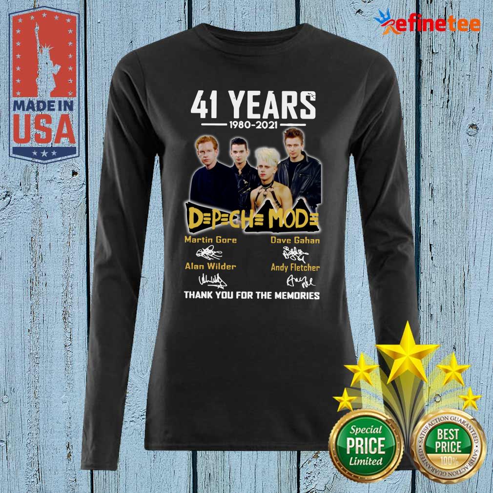 Nice 41 Years 1980 2021 D P CH MOD Thank You For The Memories Signatures Long-sleveed 41 Years 1980 2021 D P CH MOD Thank You For The Memories Signatures Long-sleveed