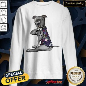 Original Pitbull Tattoo I Love Mom Flower 52 Sweatshirt