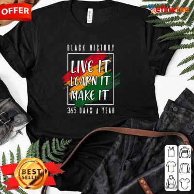 Perfect Black History Live It Learn It Make It 365 Days A Year Ladies-tee