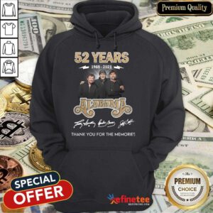 Pretty 52 Years 1969 2021 Alabama Enthusiastic Hoodie