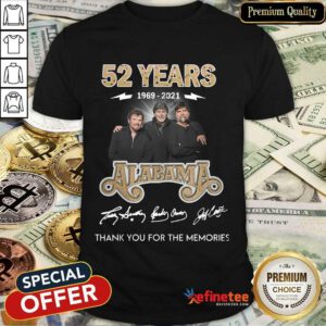 Pretty 52 Years 1969 2021 Alabama Enthusiastic Shirt
