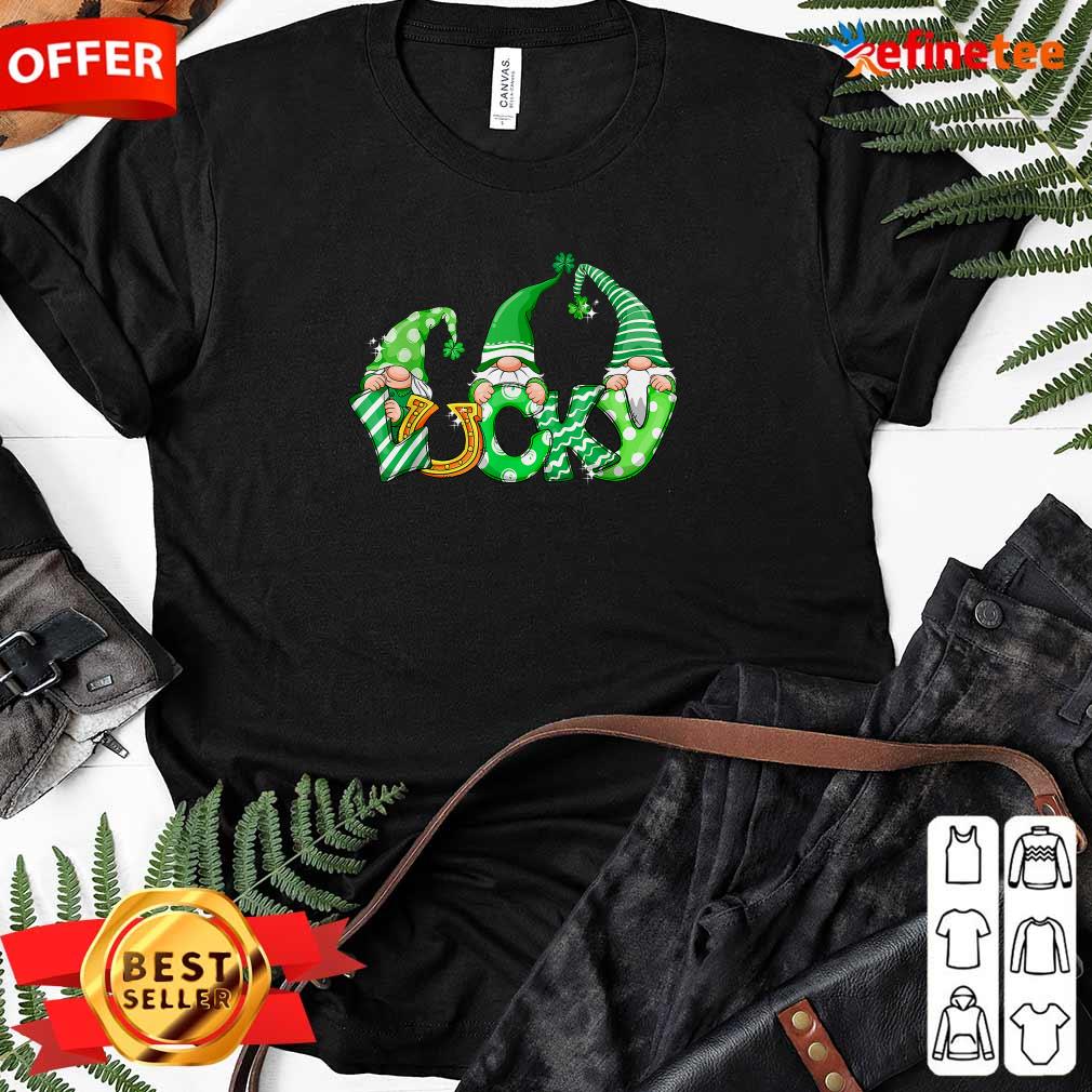 St Patrick's Day Lucky Gnome Ladies-tee St Patrick's Day Lucky Gnome Ladies-tee