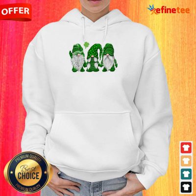 St Patrick's Day Three Gnomes Hoodie