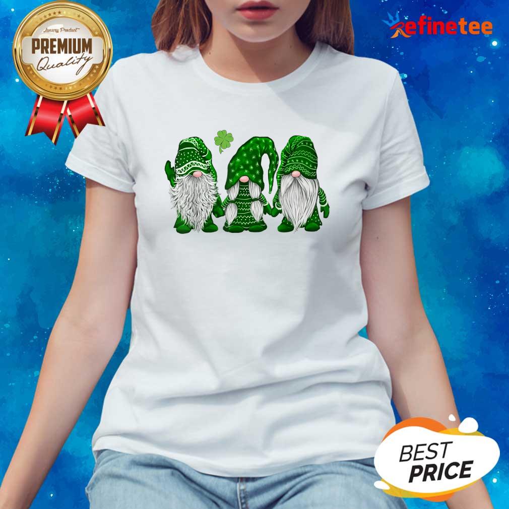 St Patrick's Day Three Gnomes Ladies-tee St Patrick's Day Three Gnomes Ladies-tee