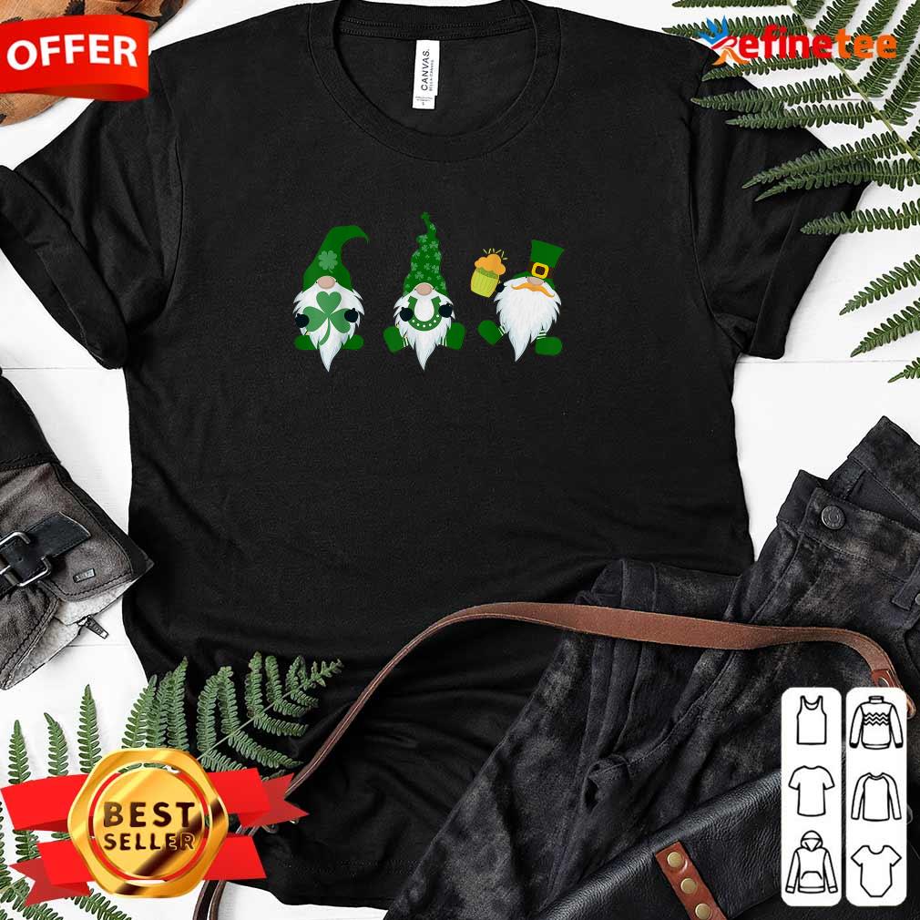 Three Gnomes Happy Patrick's Day Beer Ladies-tee Three Gnomes Happy Patrick's Day Beer Ladies-tee