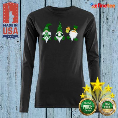 Three Gnomes Happy Patrick's Day Beer Long-sleveed