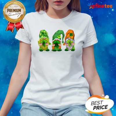 Three Gnomes Happy St Patrick’s Day Ladies-tee