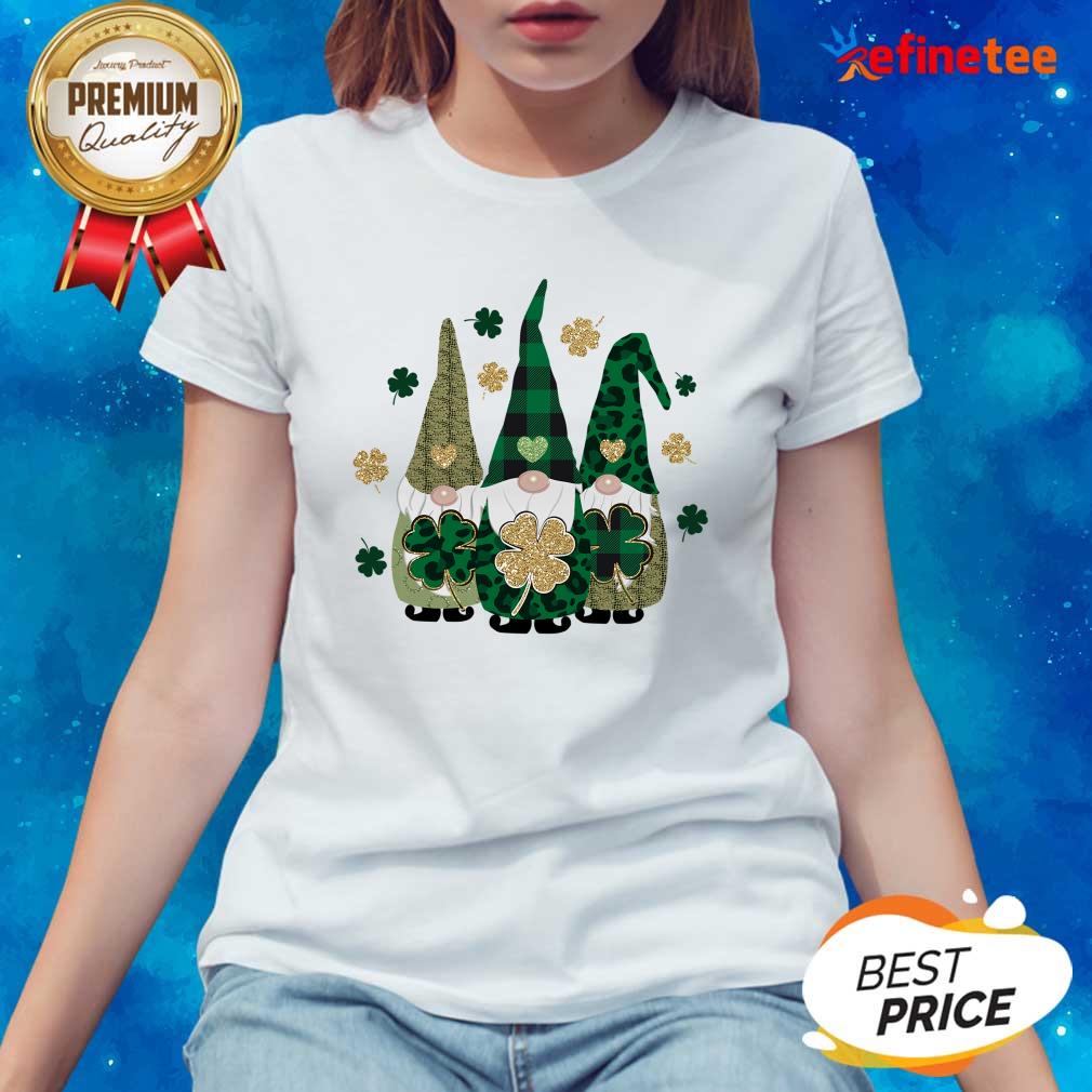 Three Gnomes Happy St Patrick's Day Ladies-tee Three Gnomes Happy St Patrick's Day Ladies-tee