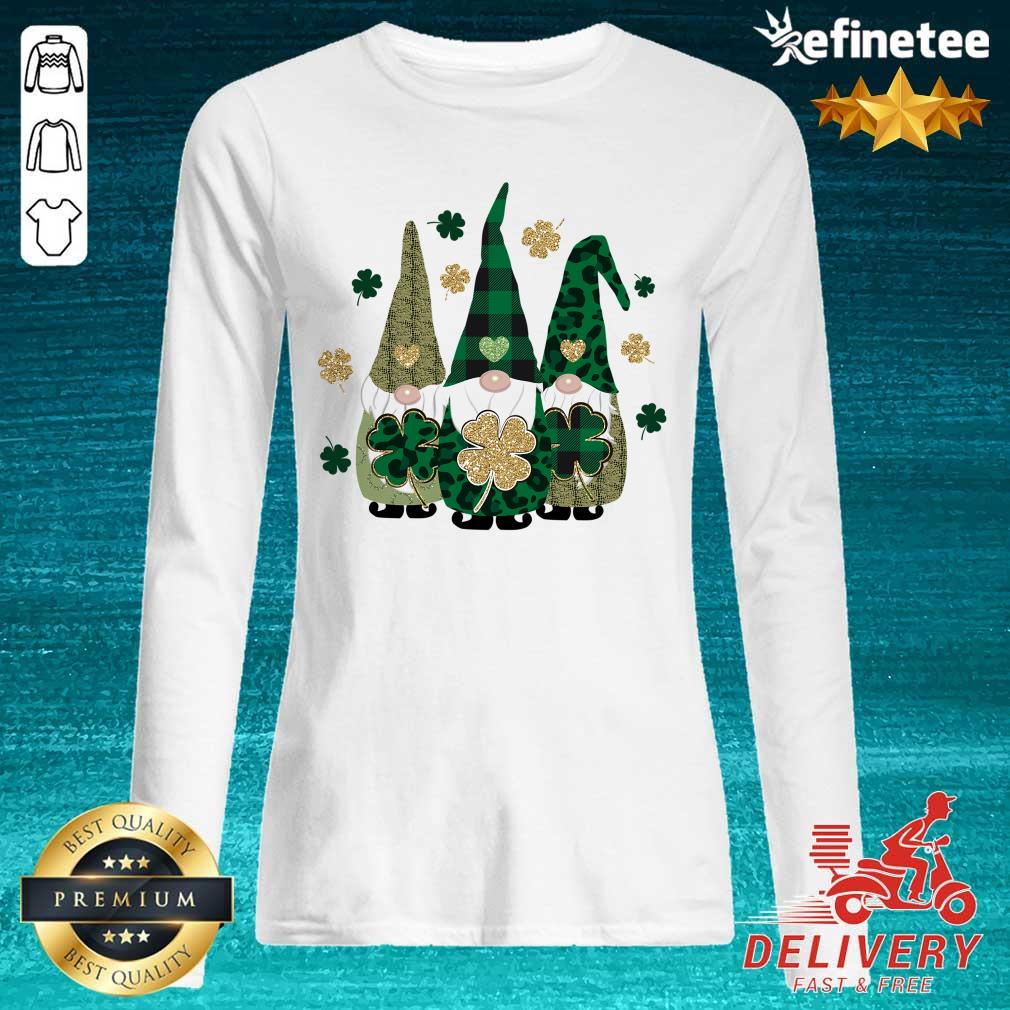 Three Gnomes Happy St Patrick's Day Long-sleveed Three Gnomes Happy St Patrick's Day Long-sleveed