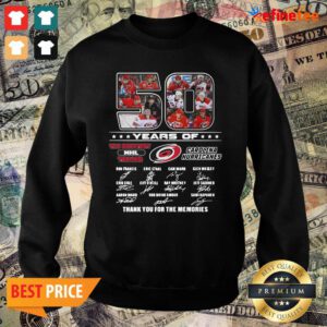 Top 50 Years Of Carolina Hurricanes The Greatest NHL Teams Thank You For The Memories Signatures Sweater